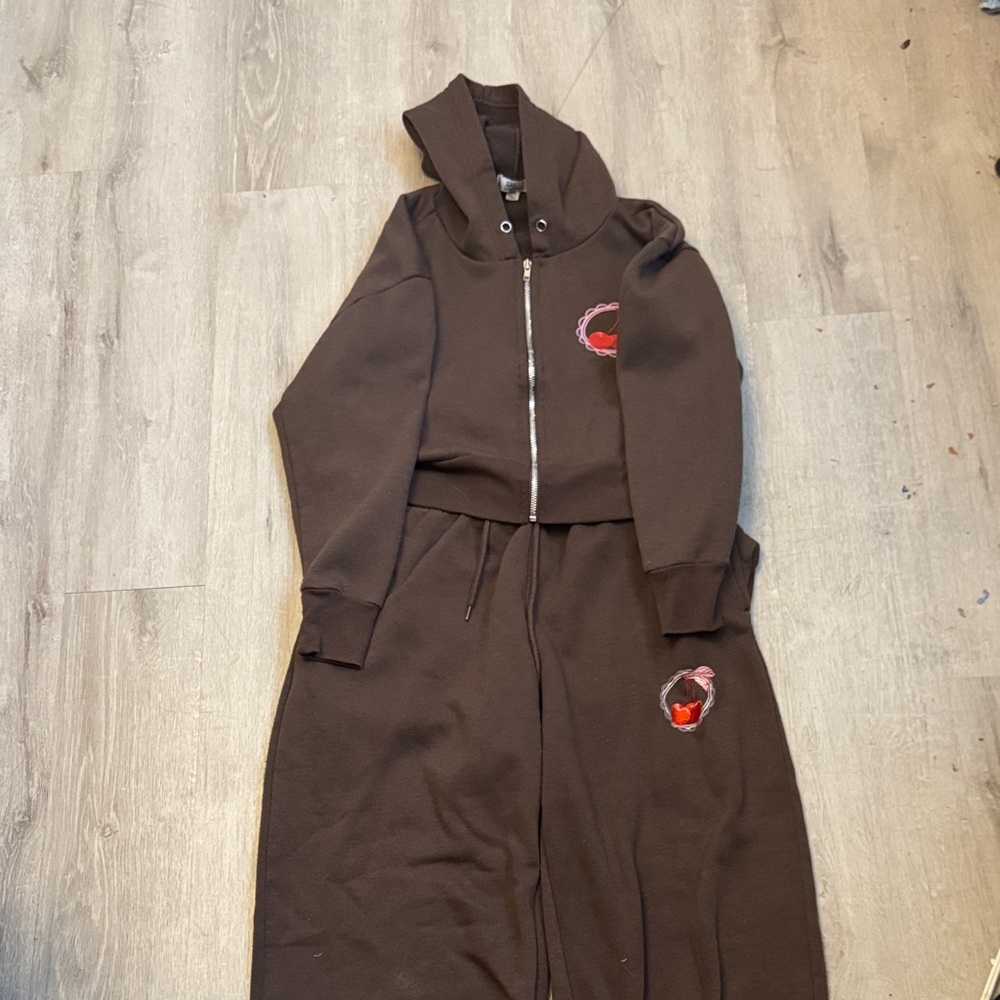 Brown Hooded Jumpsuit